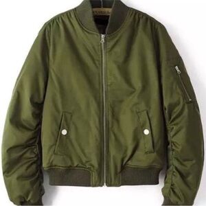 New Shein Army Green Bomber Jacket